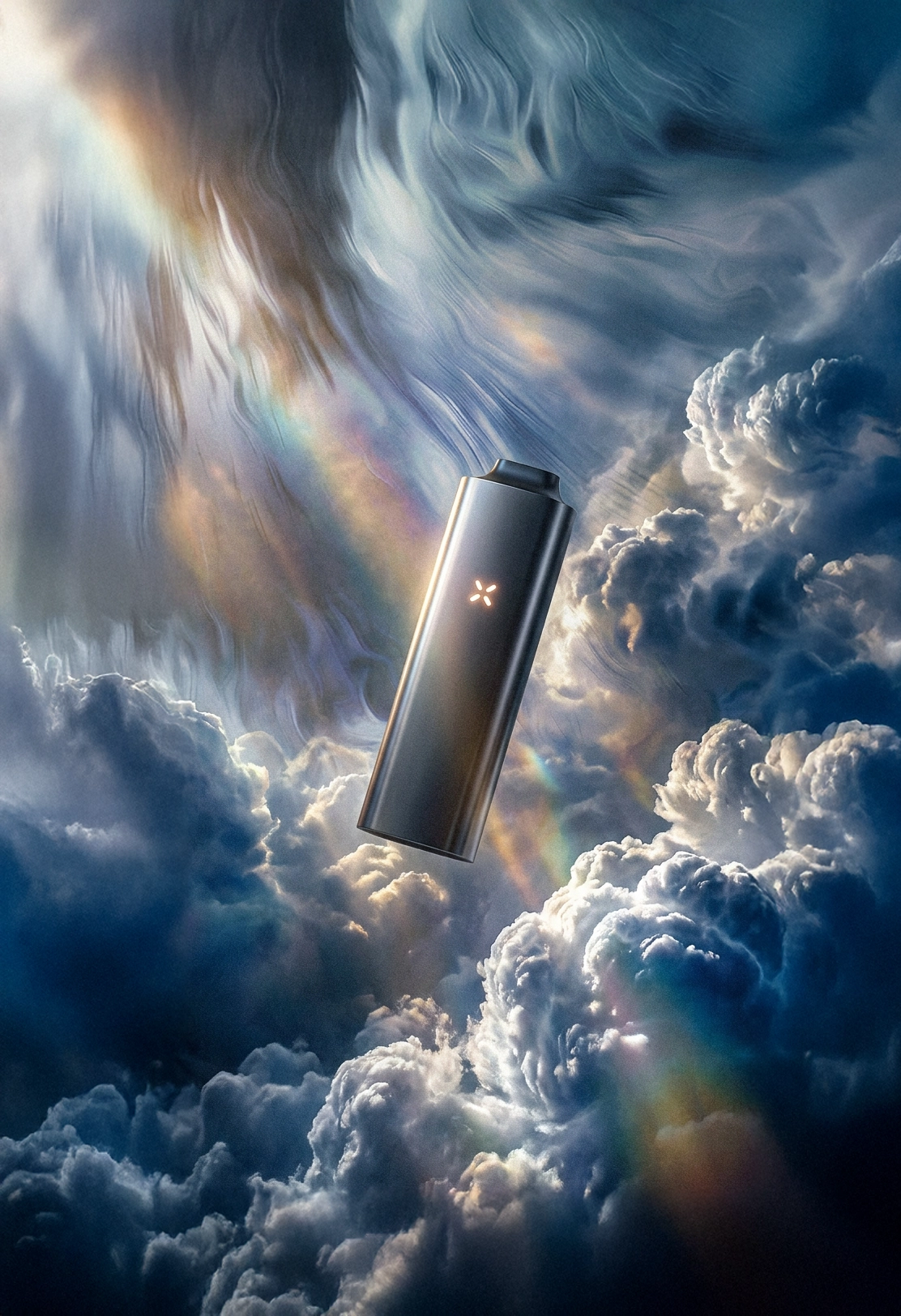 PAX FOUR floating among sunlit clouds